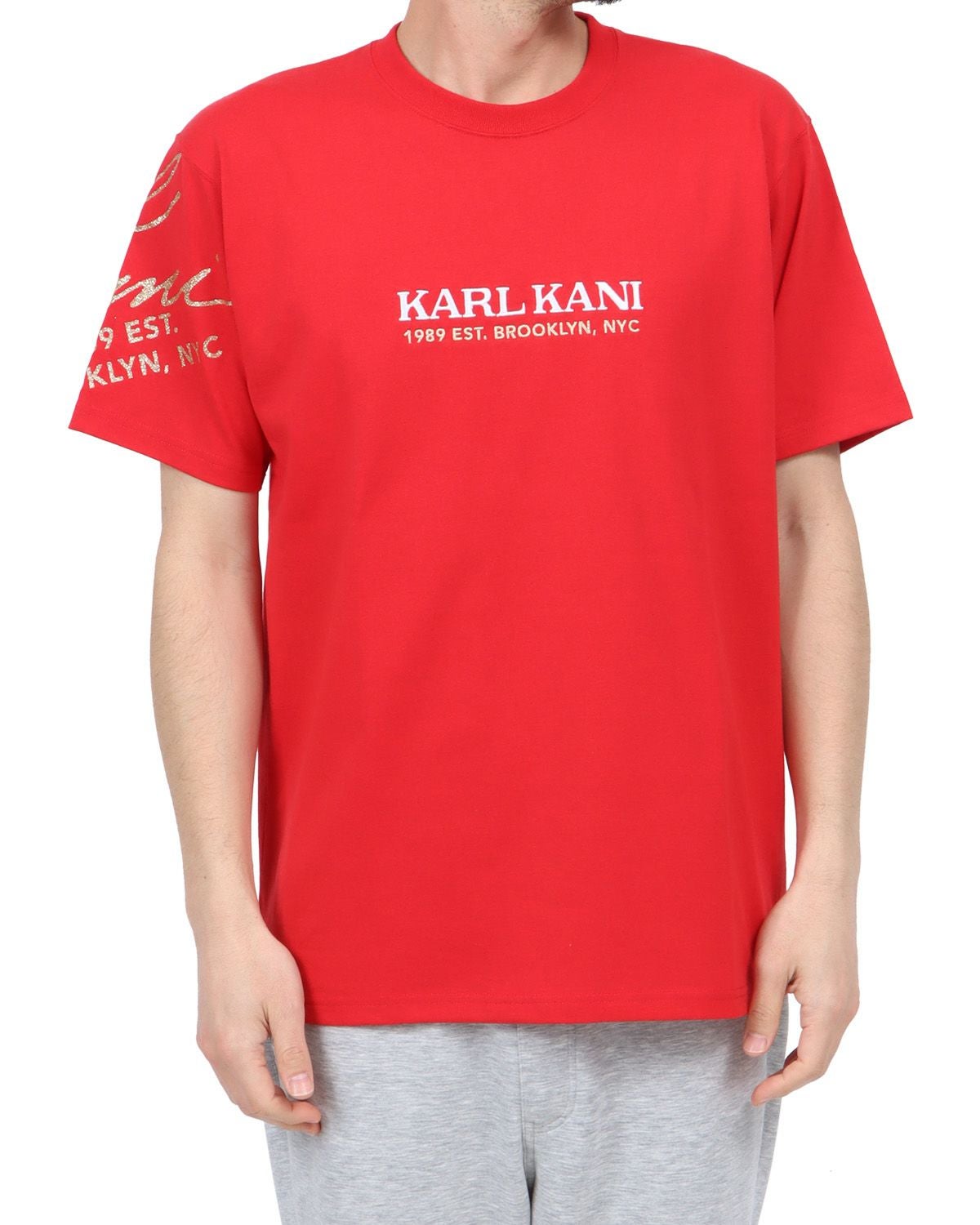 Karl Kani] ドライ UVカット リミテッド アーム ポイント Tシャツ