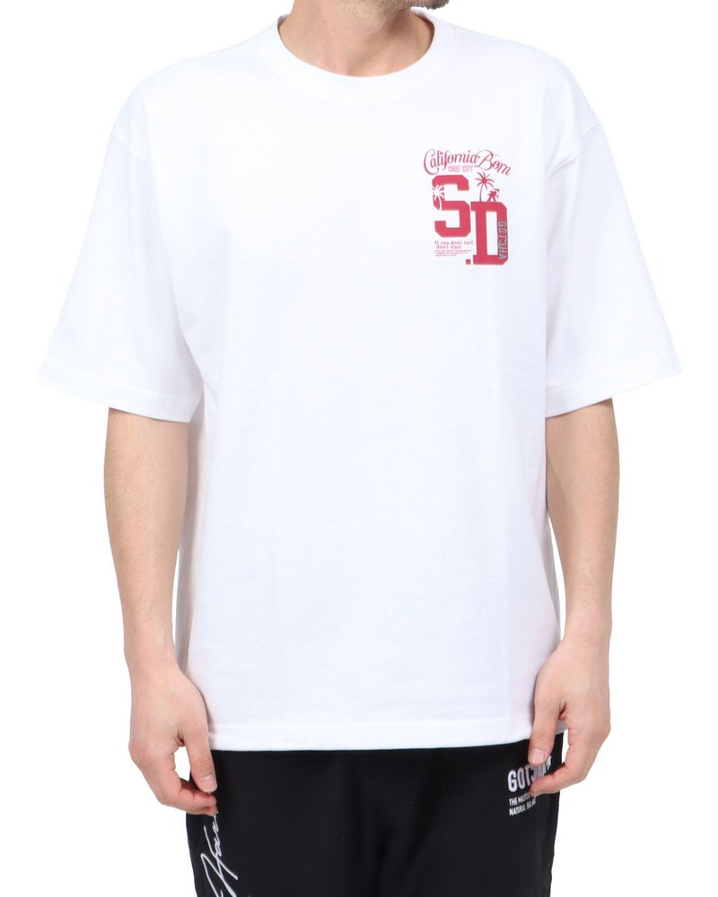 ホワイト：180cm67kg(Lサイズ着用)