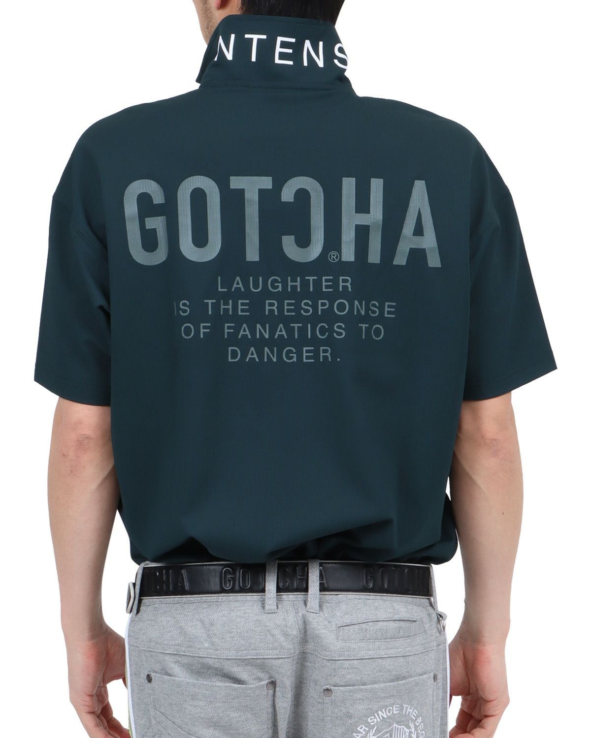 ダークグリーン：180cm67kg(Lサイズ着用)