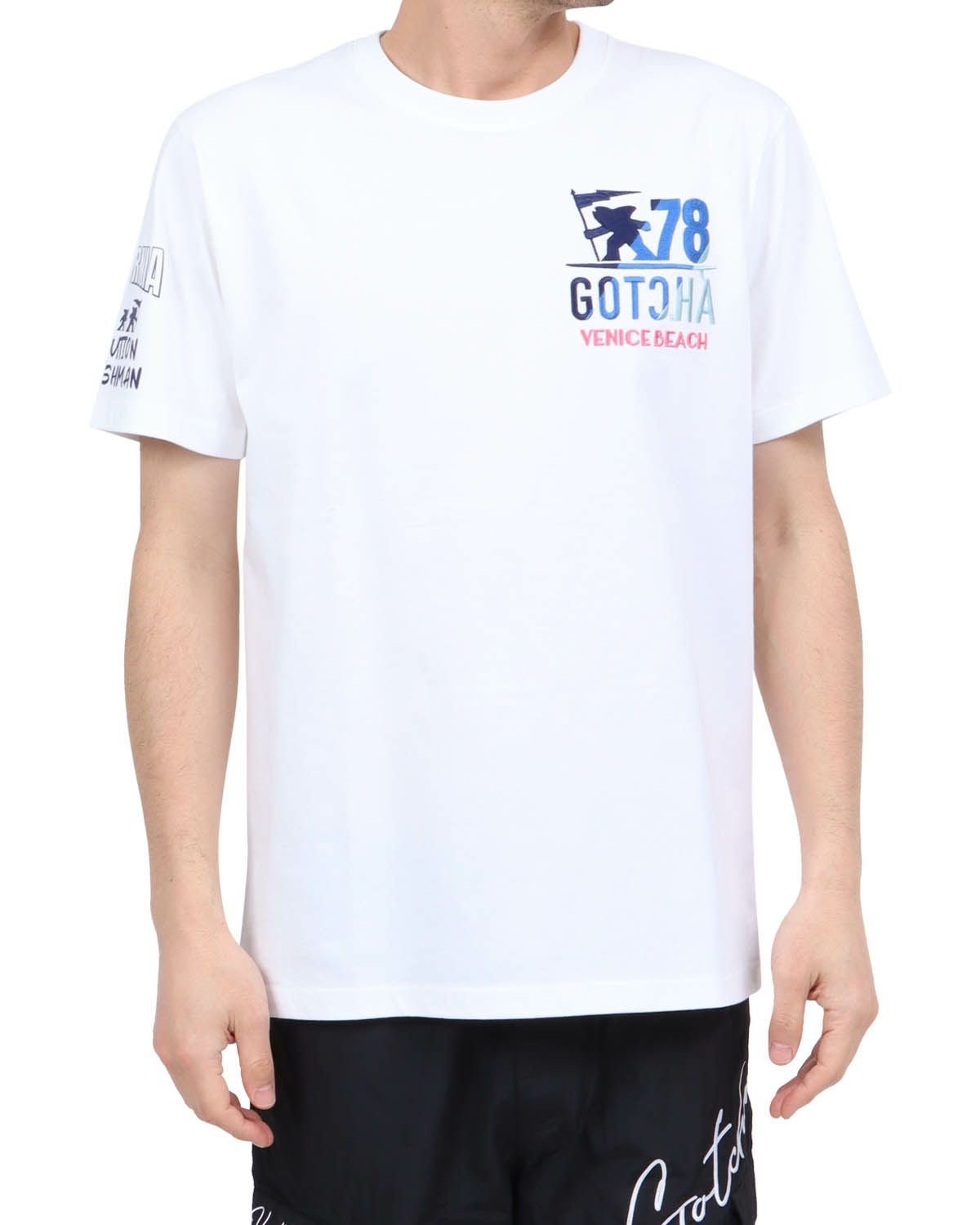 ホワイト：180cm67kg(Lサイズ着用)