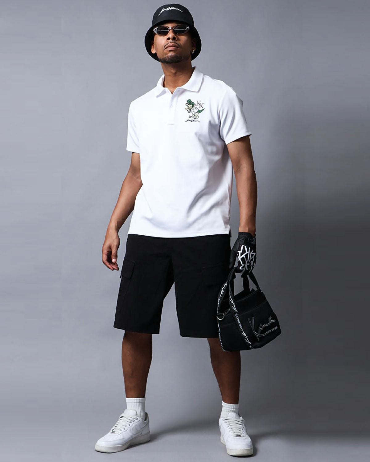 Karl Kani GOLF] スムース T-レックス アイコン ポロシャツ | PEET