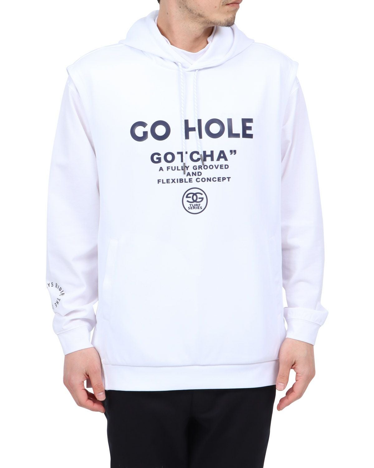 ホワイト：180cm67kg(Lサイズ着用)