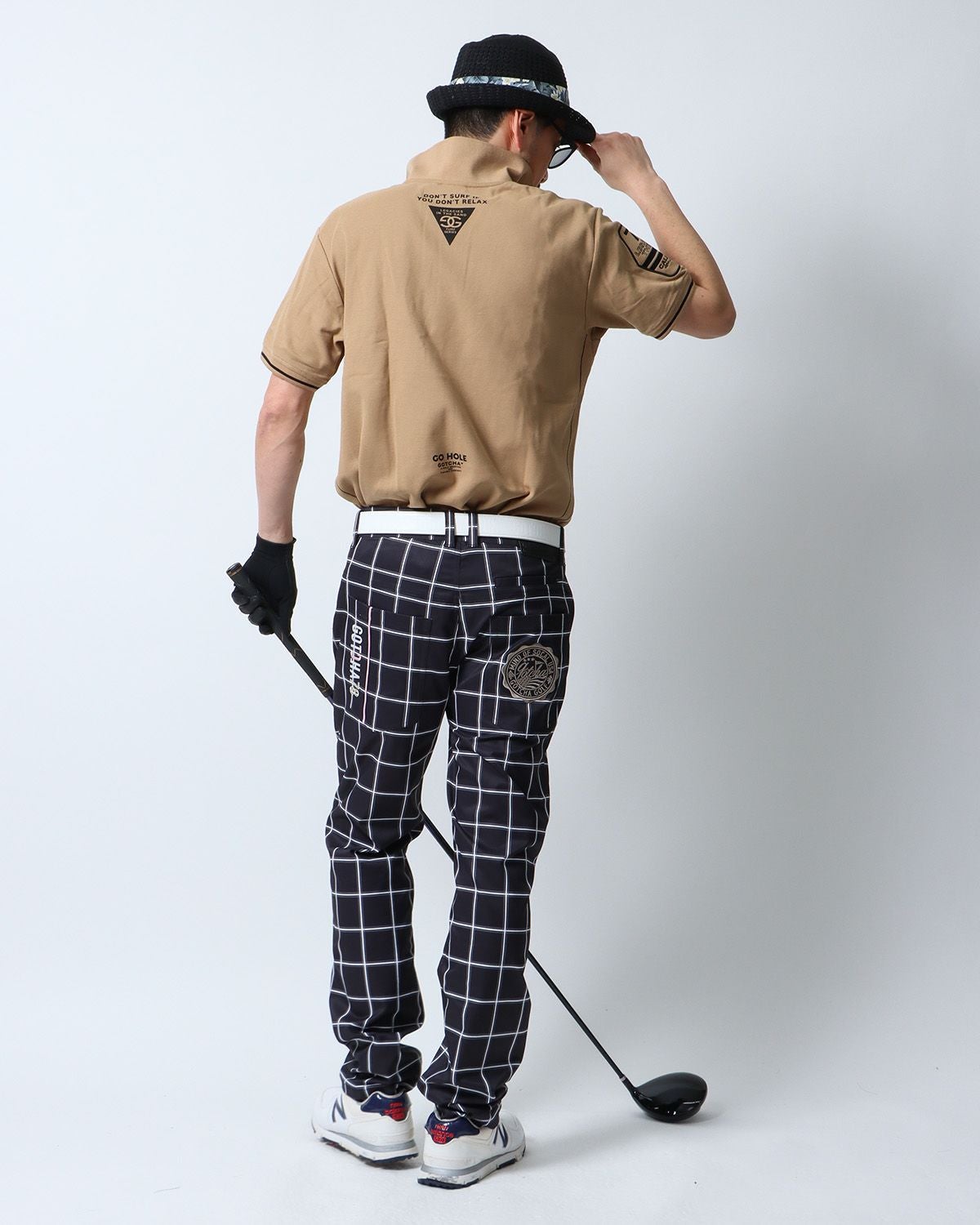 ベージュ：180cm67kg(Lサイズ着用)