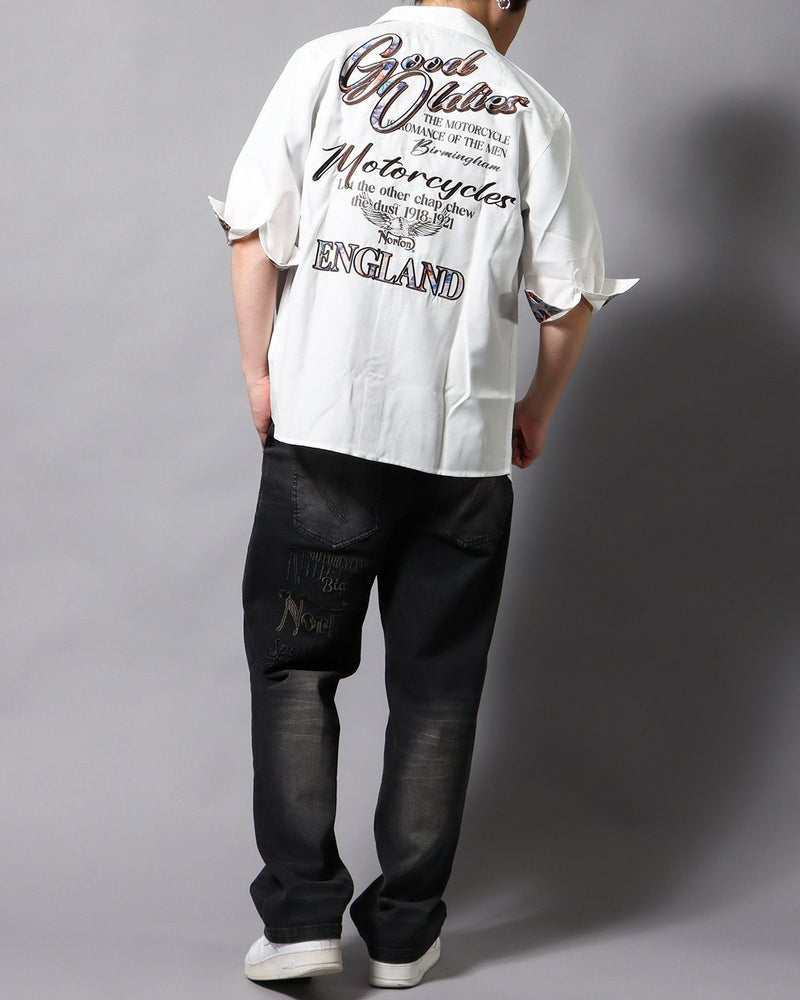 ホワイト：178cm/75kg(Lサイズ着用)