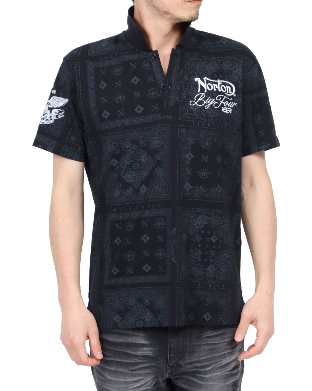 Norton] ドライ モノグラム バンダナ ポロシャツ | PEET ONLINE STORE