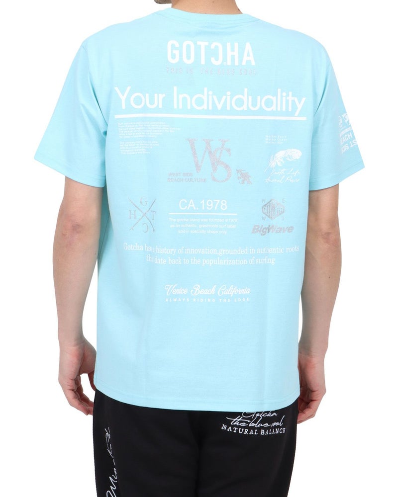 ミントグリーン：180cm67kg(Lサイズ着用)