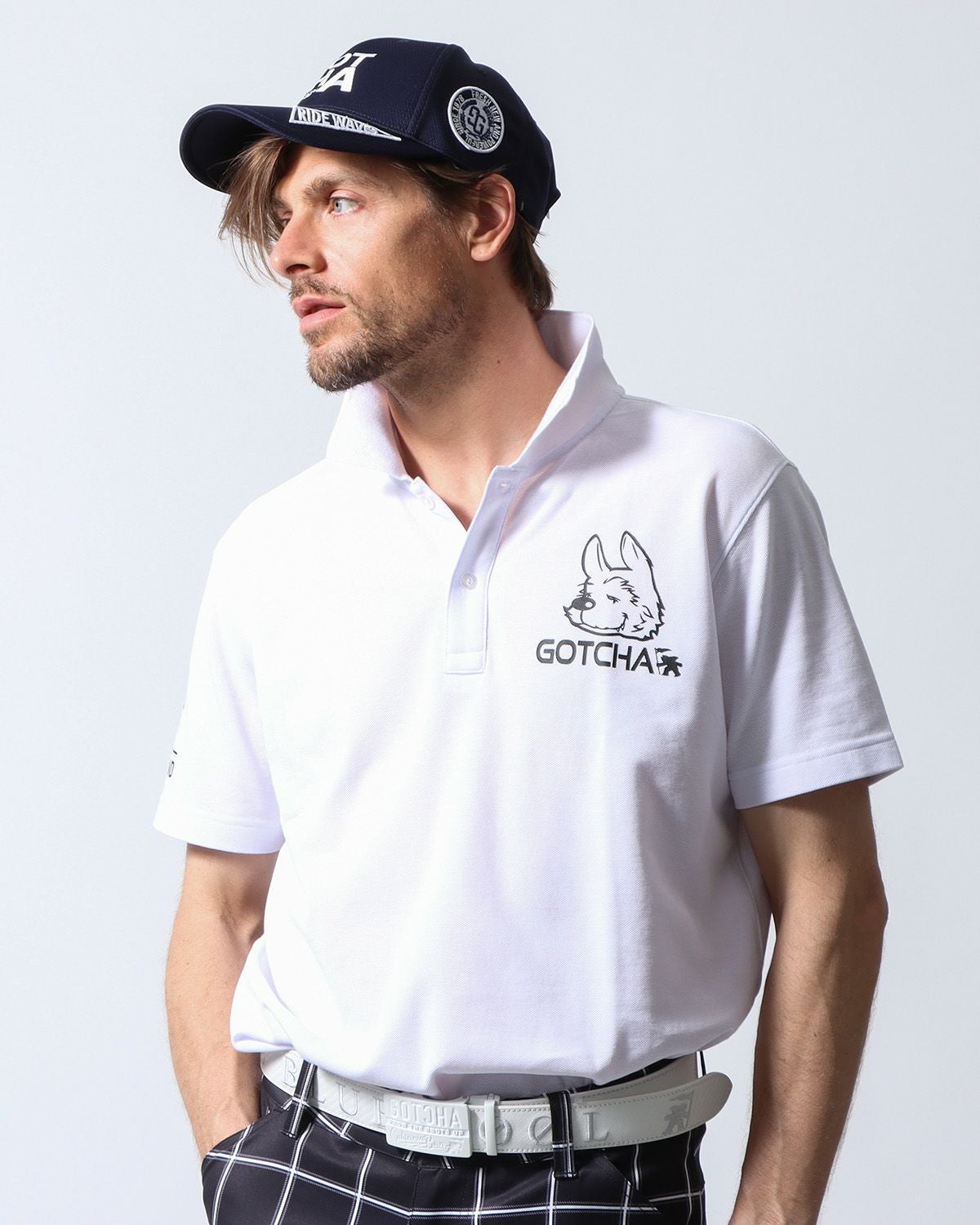 ホワイト：183cm70kg(Lサイズ着用)