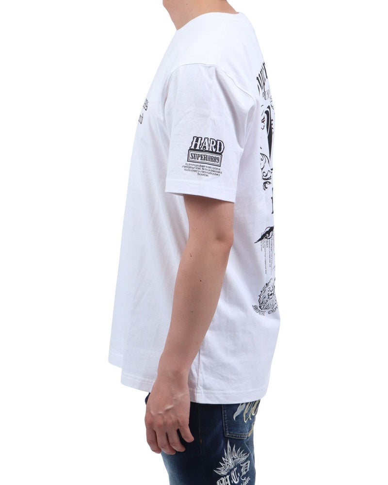 ホワイト：174cm62kg(Lサイズ着用)