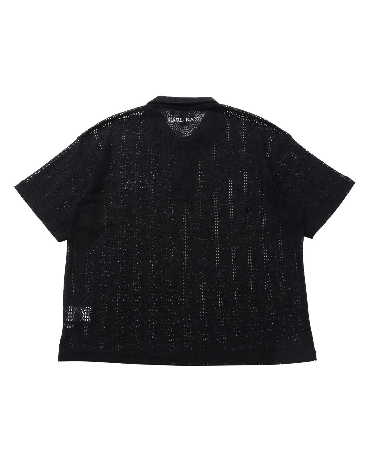 Karl Kani] ウォッシャブル ドロップショルダー 半袖 ニット ポロ