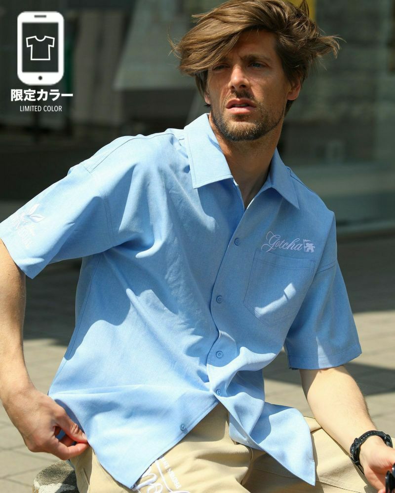 ライトブルー：183cm70kg(Lサイズ着用)