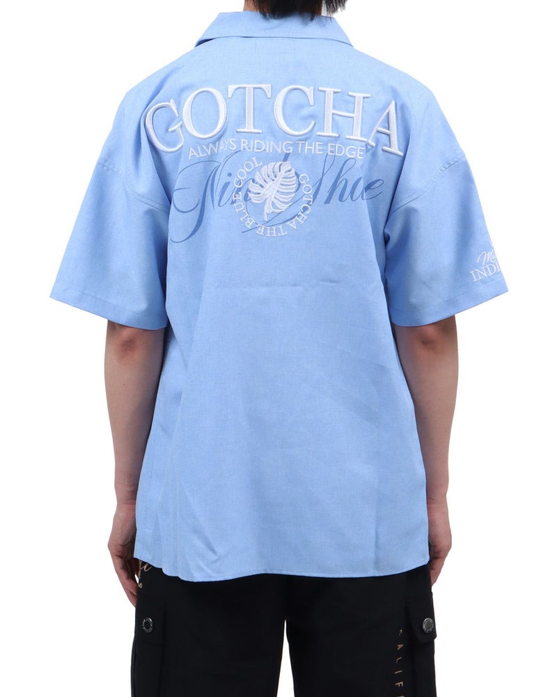 ライトブルー：174cm62kg(Lサイズ着用)