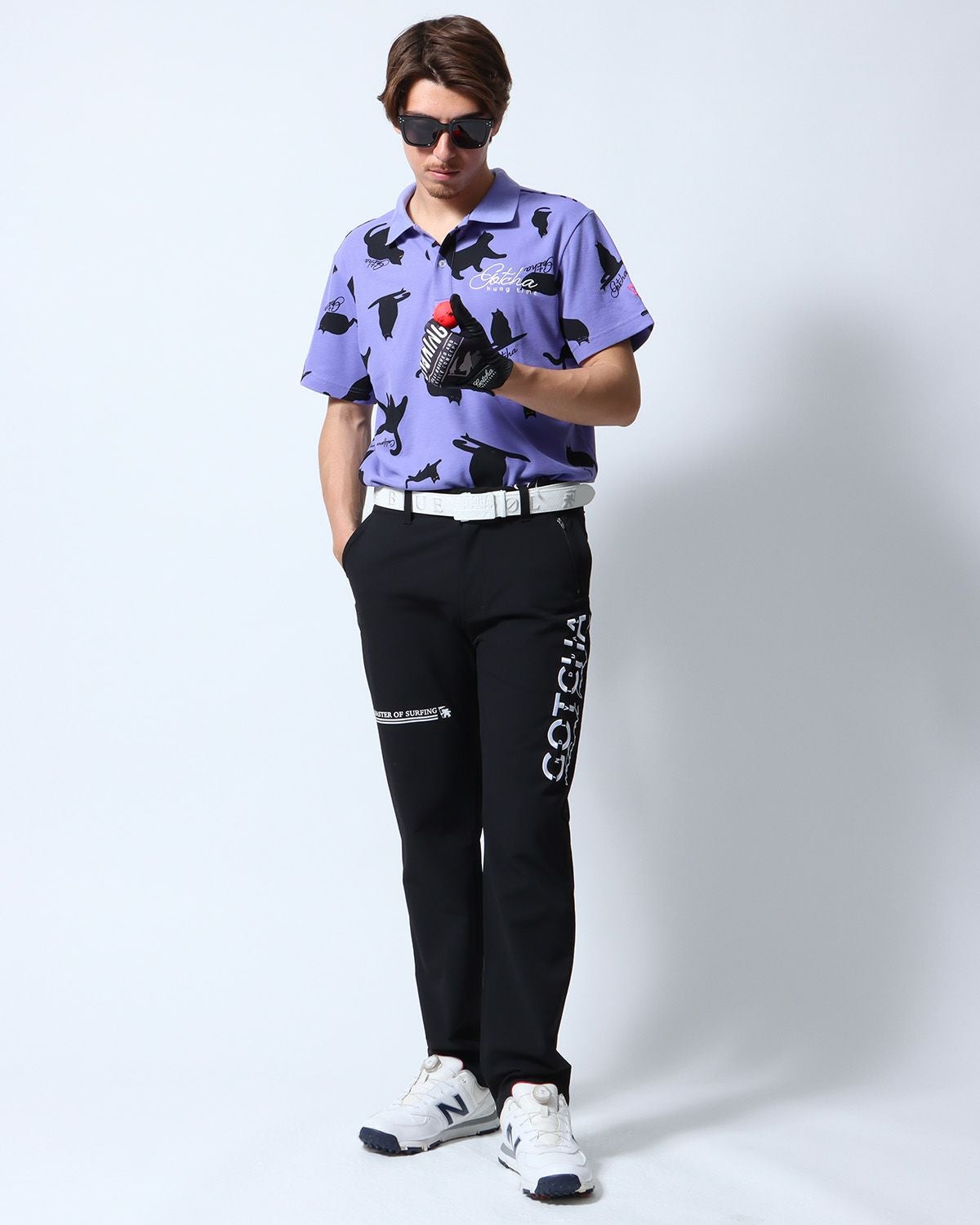 GOTCHA GOLF] 鹿の子 all over cat ポロシャツ | PEET ONLINE STORE