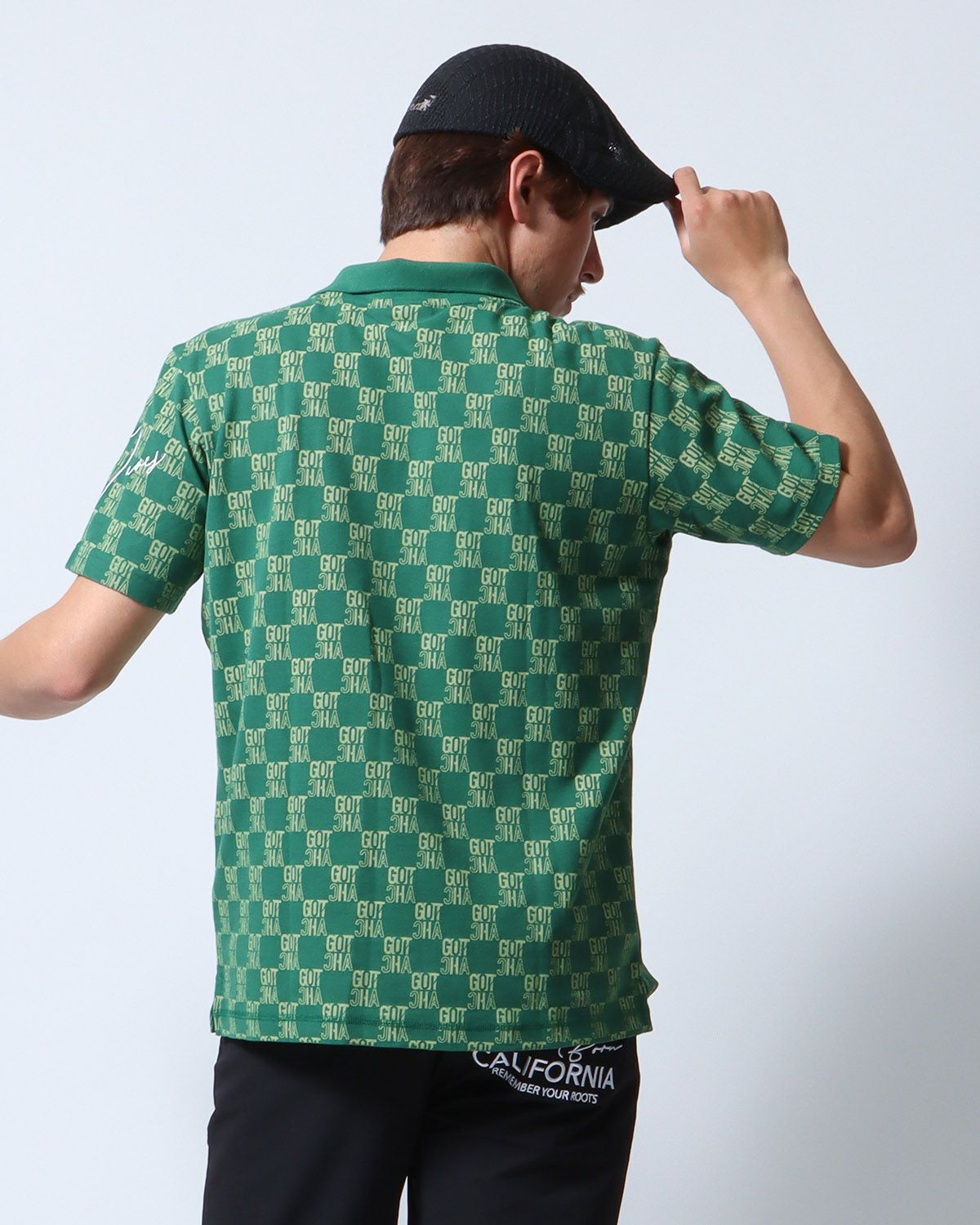 GOTCHA GOLF] ドライ 鹿の子 ロゴ 総柄 ポロシャツ | PEET ONLINE STORE