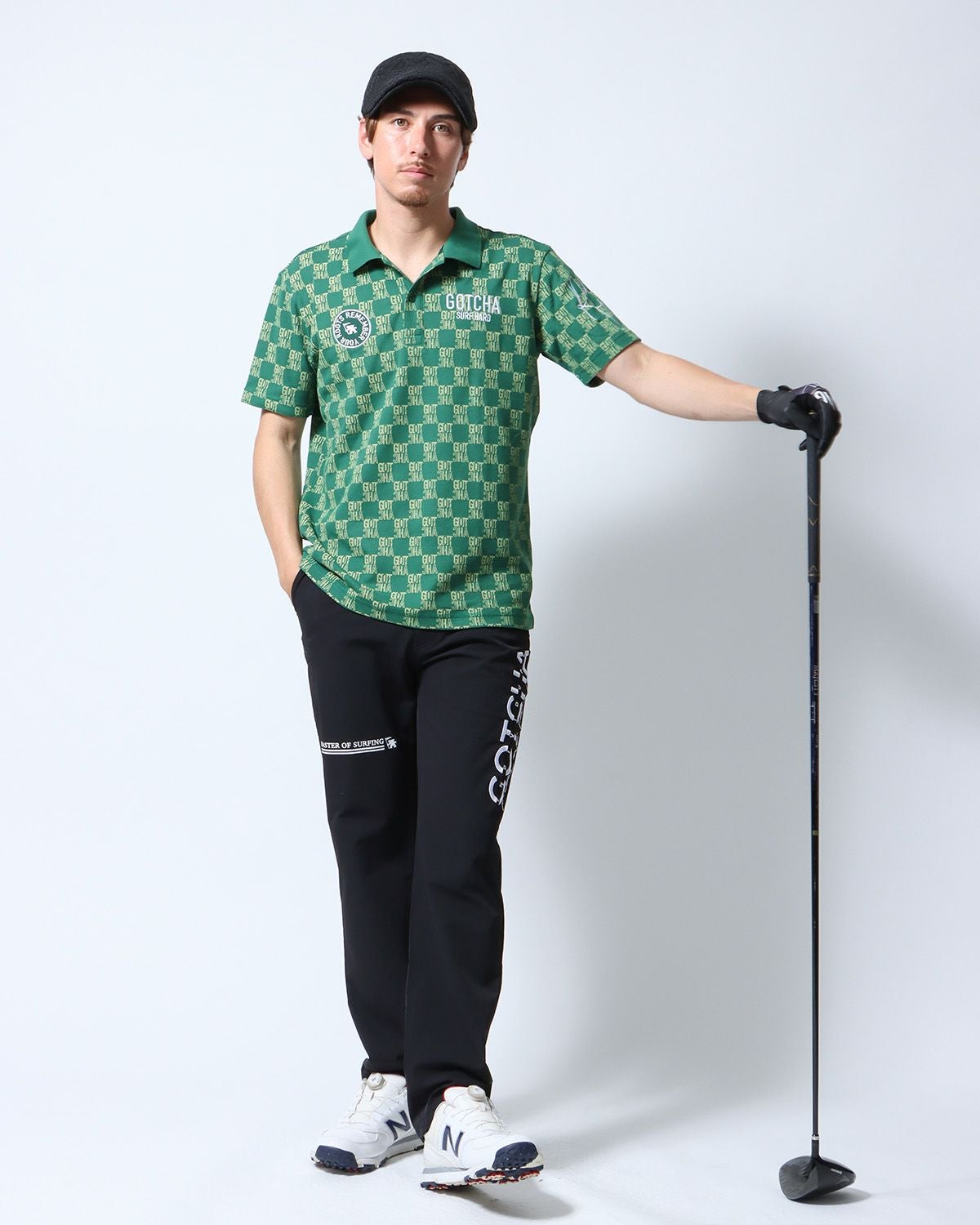 GOTCHA GOLF] ドライ 鹿の子 ロゴ 総柄 ポロシャツ | PEET ONLINE STORE
