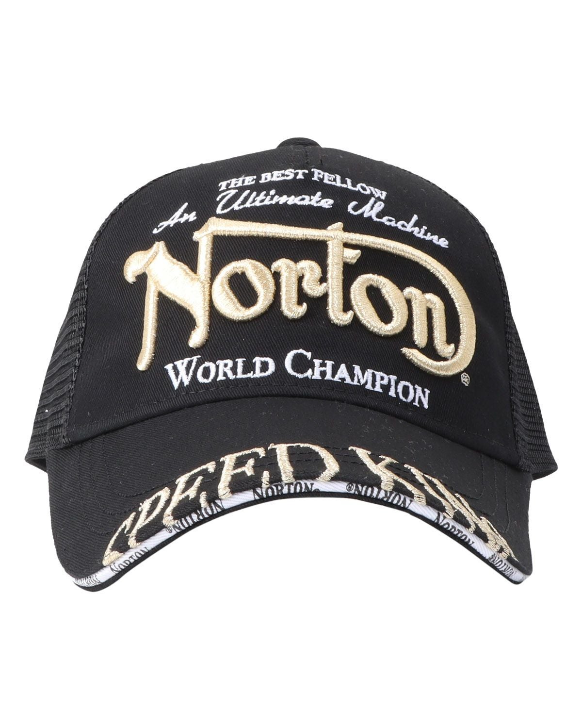 金色装飾のメッシュ帽子 Norton] ゴールド 刺繍 メッシュ キャップ | PEET ONLINE STORE