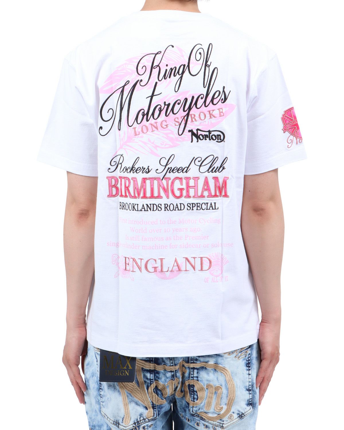 ホワイト：174cm62kg(Lサイズ着用)