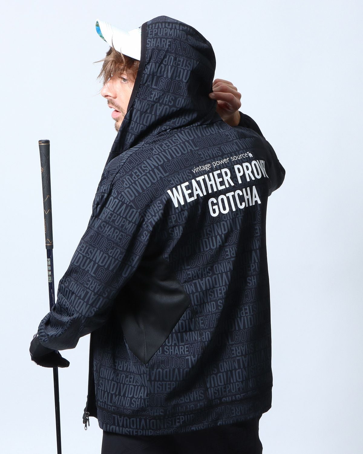 GOTCHA GOLF] UVカット ドライ 総柄 フルジップ パーカー | PEET