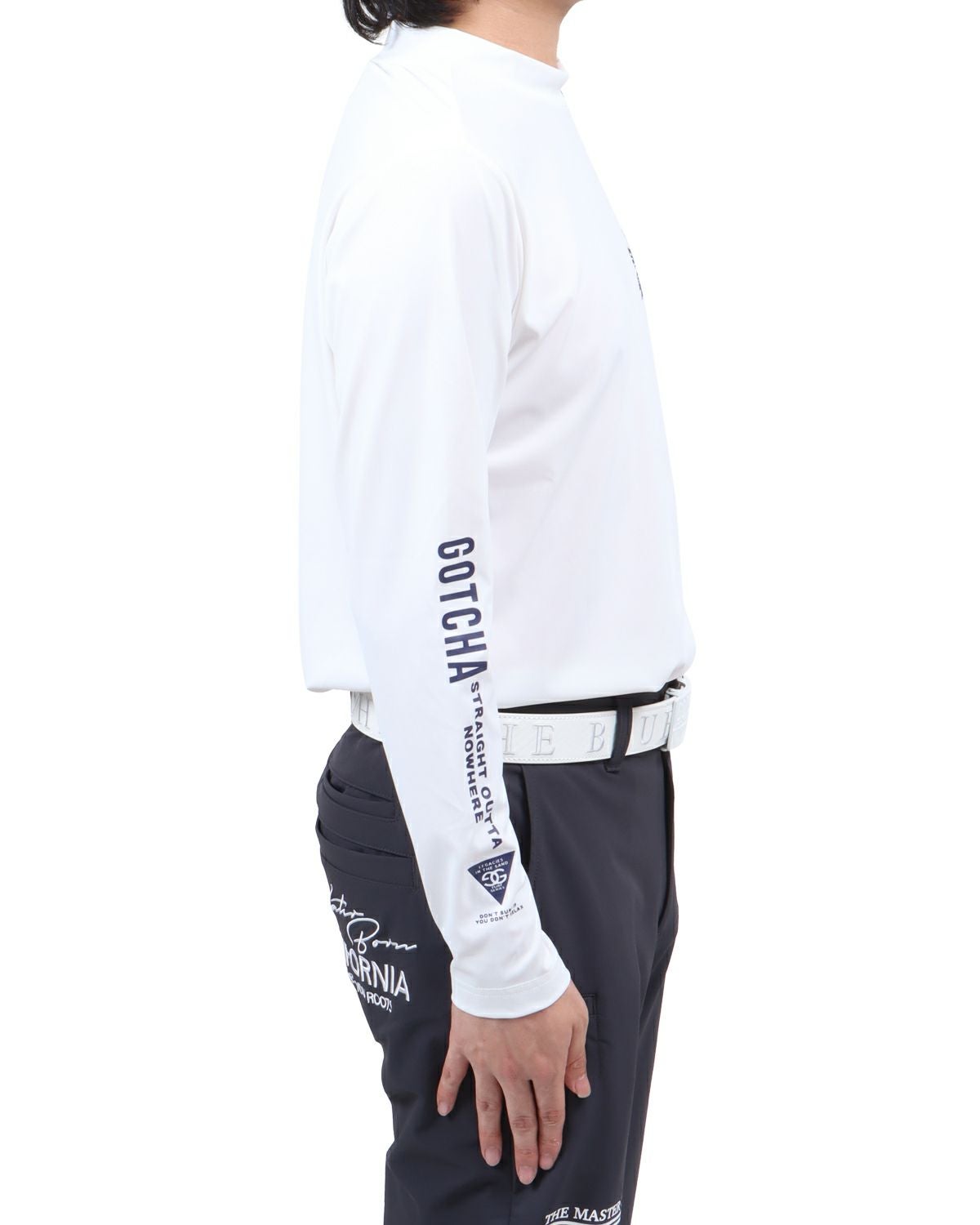 ホワイト：173cm60kg(Lサイズ着用