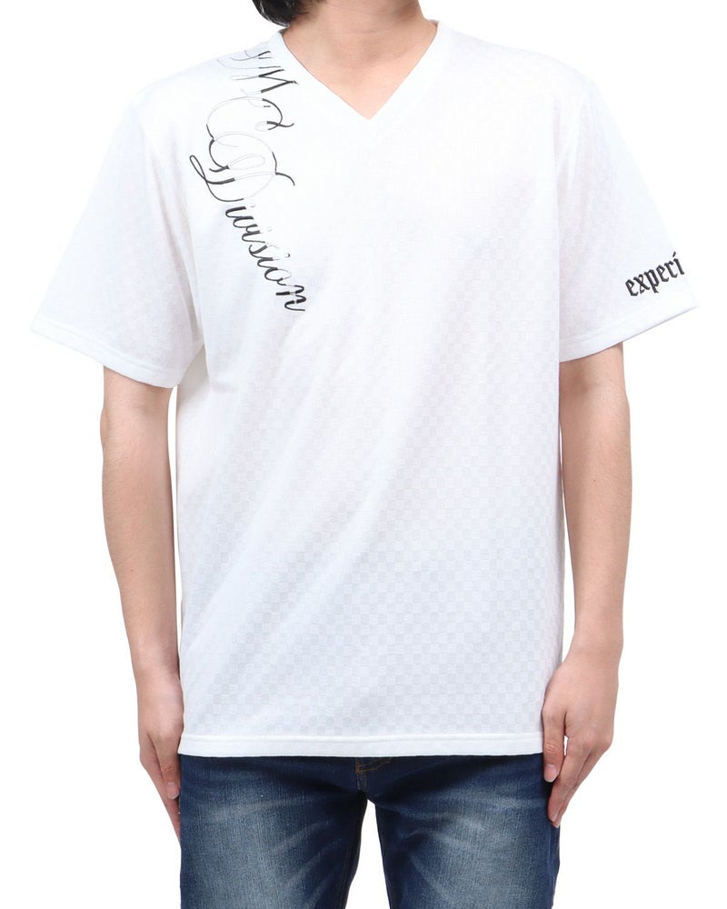 ホワイト：173cm60kg(Lサイズ着用)