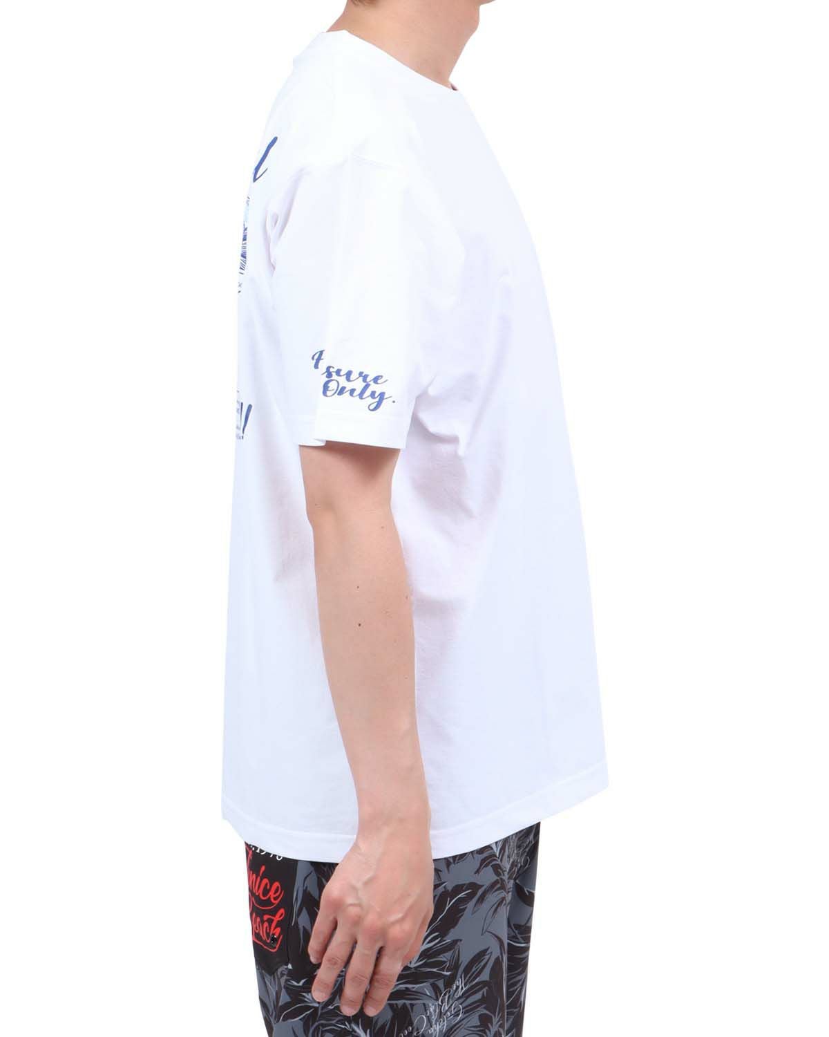 ホワイト：174cm62kg(Lサイズ着用)