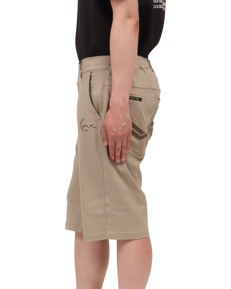 ベージュ：173cm63kg(34inc着用)