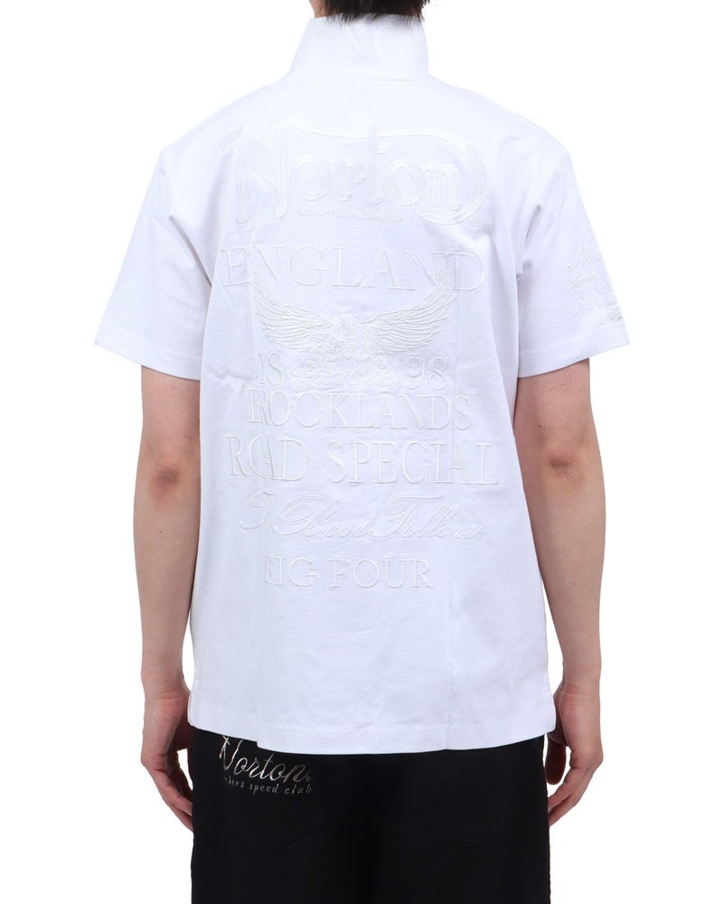 ホワイト：174cm62kg(Lサイズ着用)