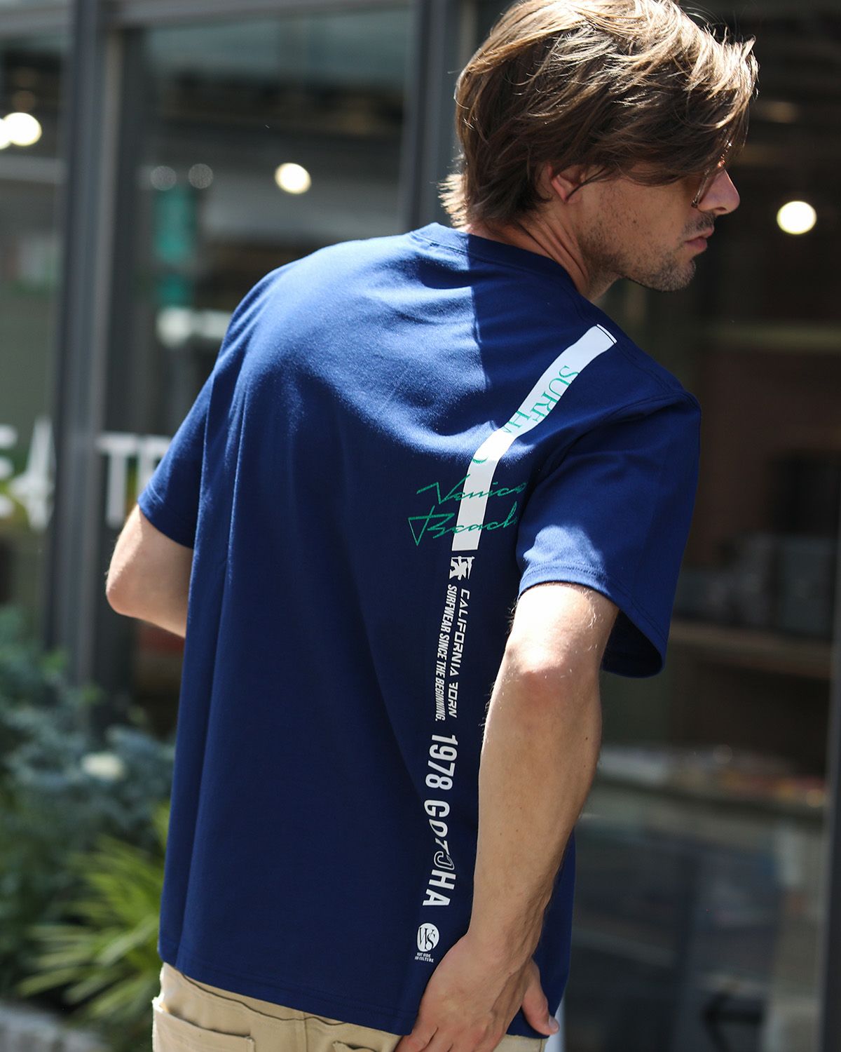 ネイビー：183cm/70kg(Lサイズ着用)