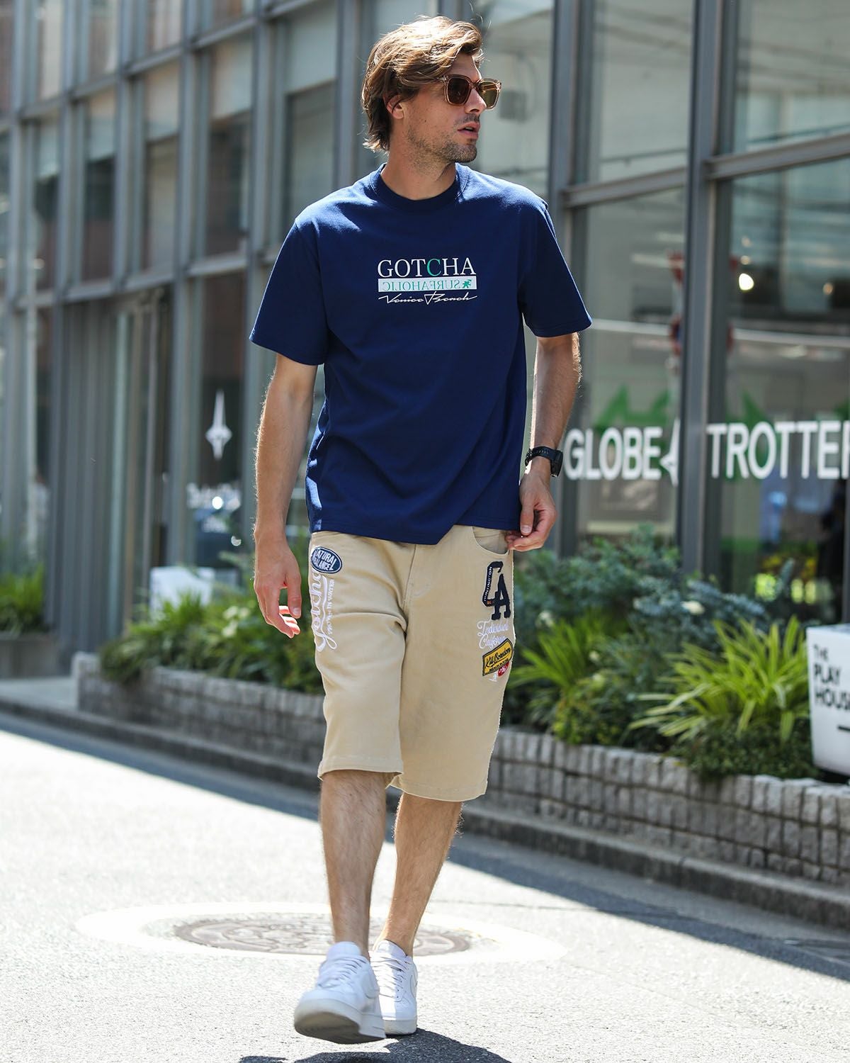 ネイビー：183cm/70kg(Lサイズ着用)