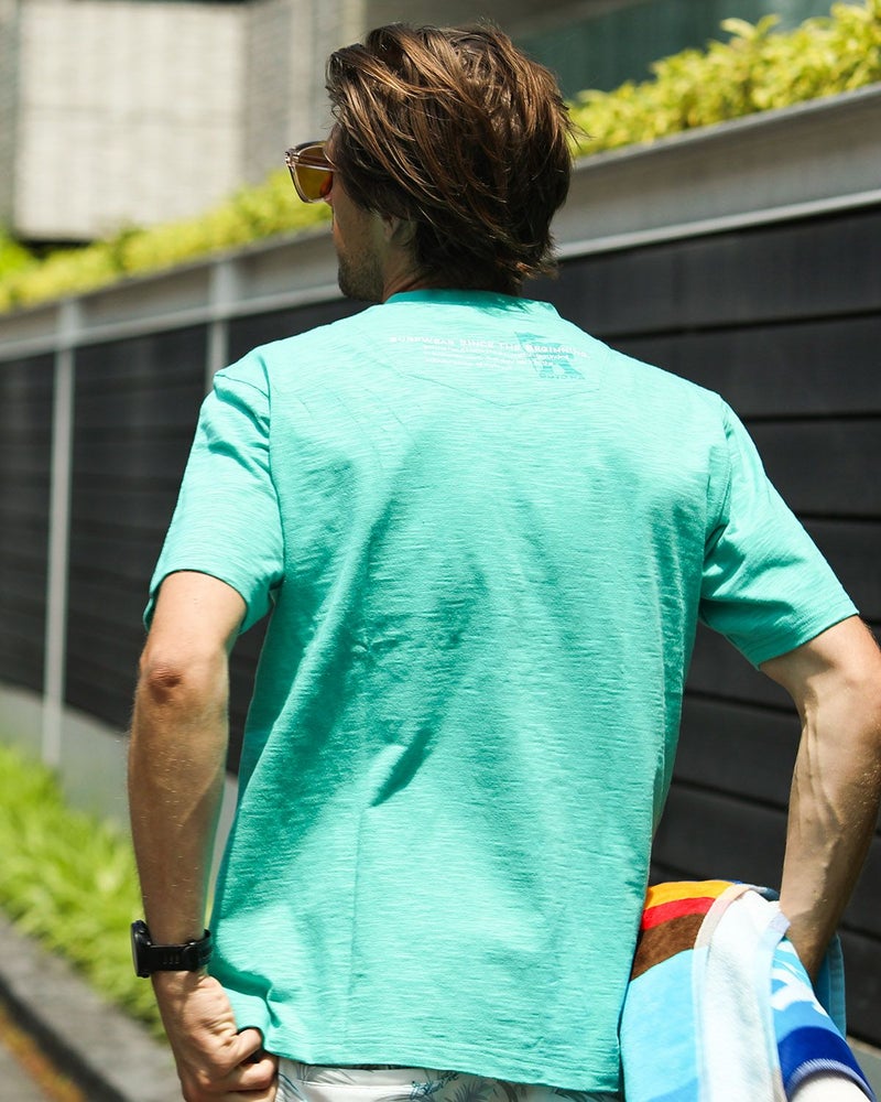 ミントグリーン：183cm/70kg(Lサイズ着用)