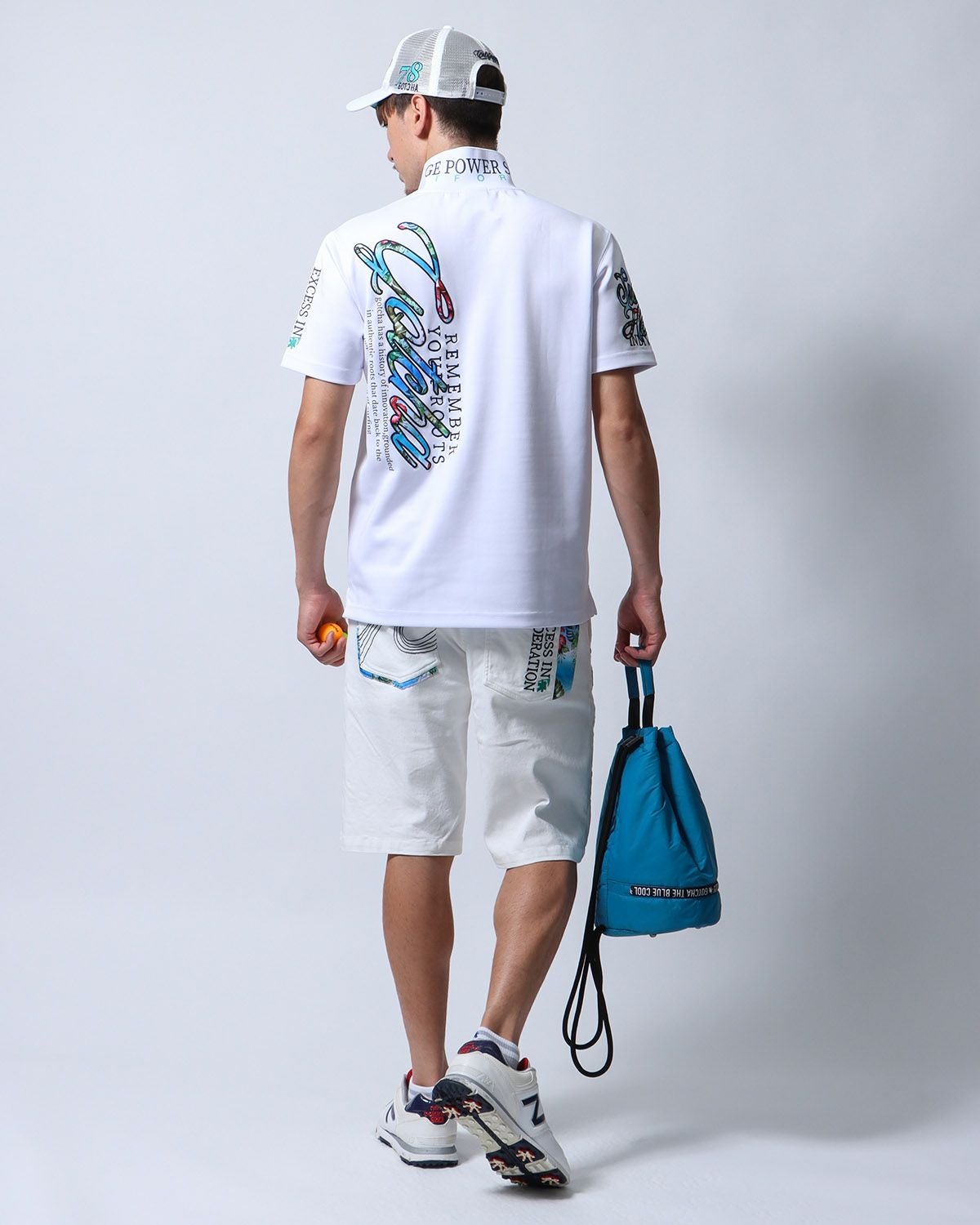 ホワイト：180cm/70kg(Lサイズ着用)