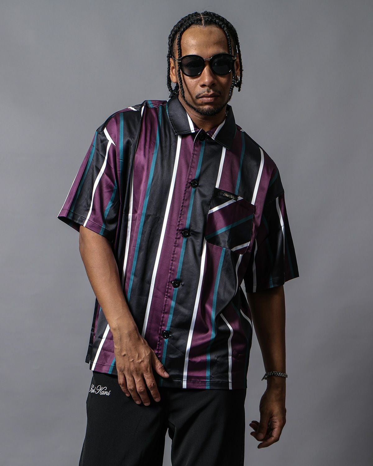 花*優様 TENDERLOIN 半袖シャツ オレンジ ブラック ストライプ L Karl Kani] Sline ストライプ 開襟 シャツ | PEET ONLINE STORE