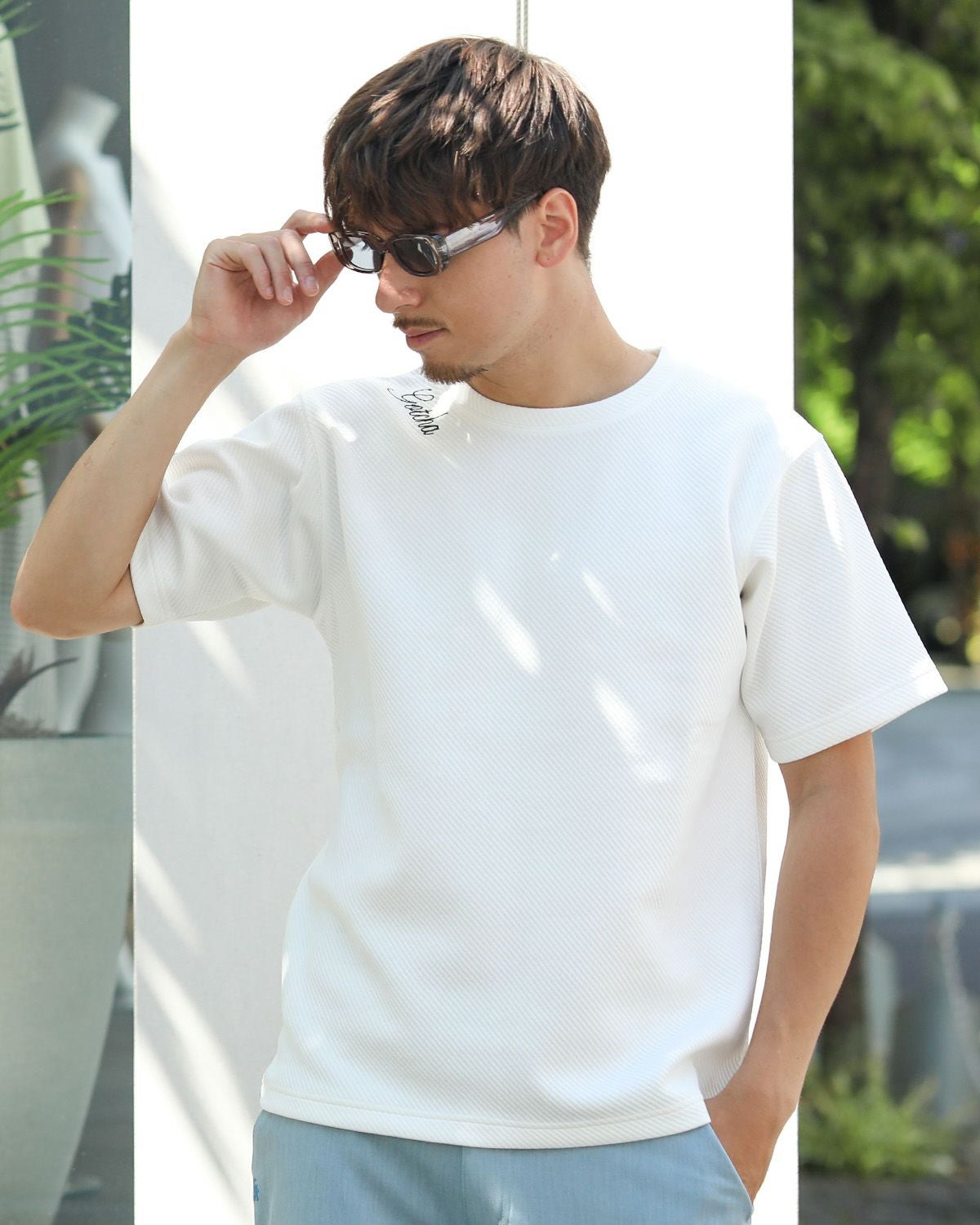 ホワイト：180cm/70kg(Lサイズ着用)