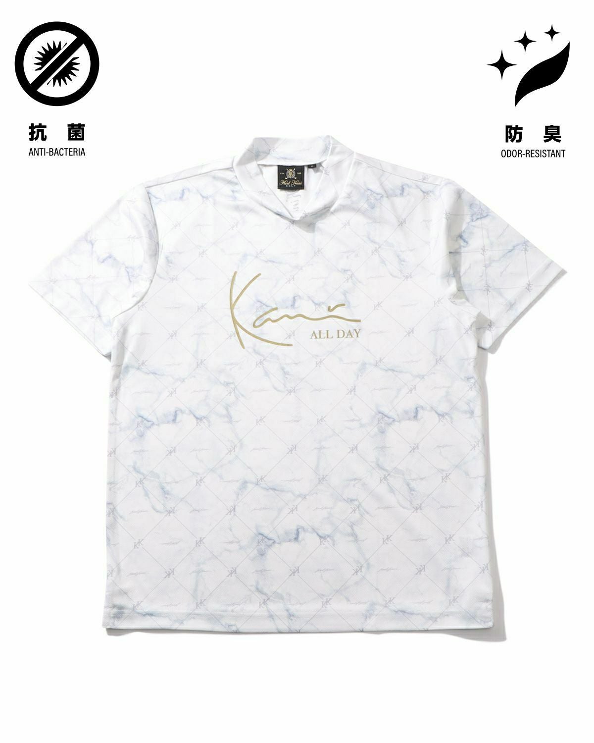 Karl Kani GOLF] 抗菌防臭 総柄 モックネック Tシャツ | PEET ONLINE STORE