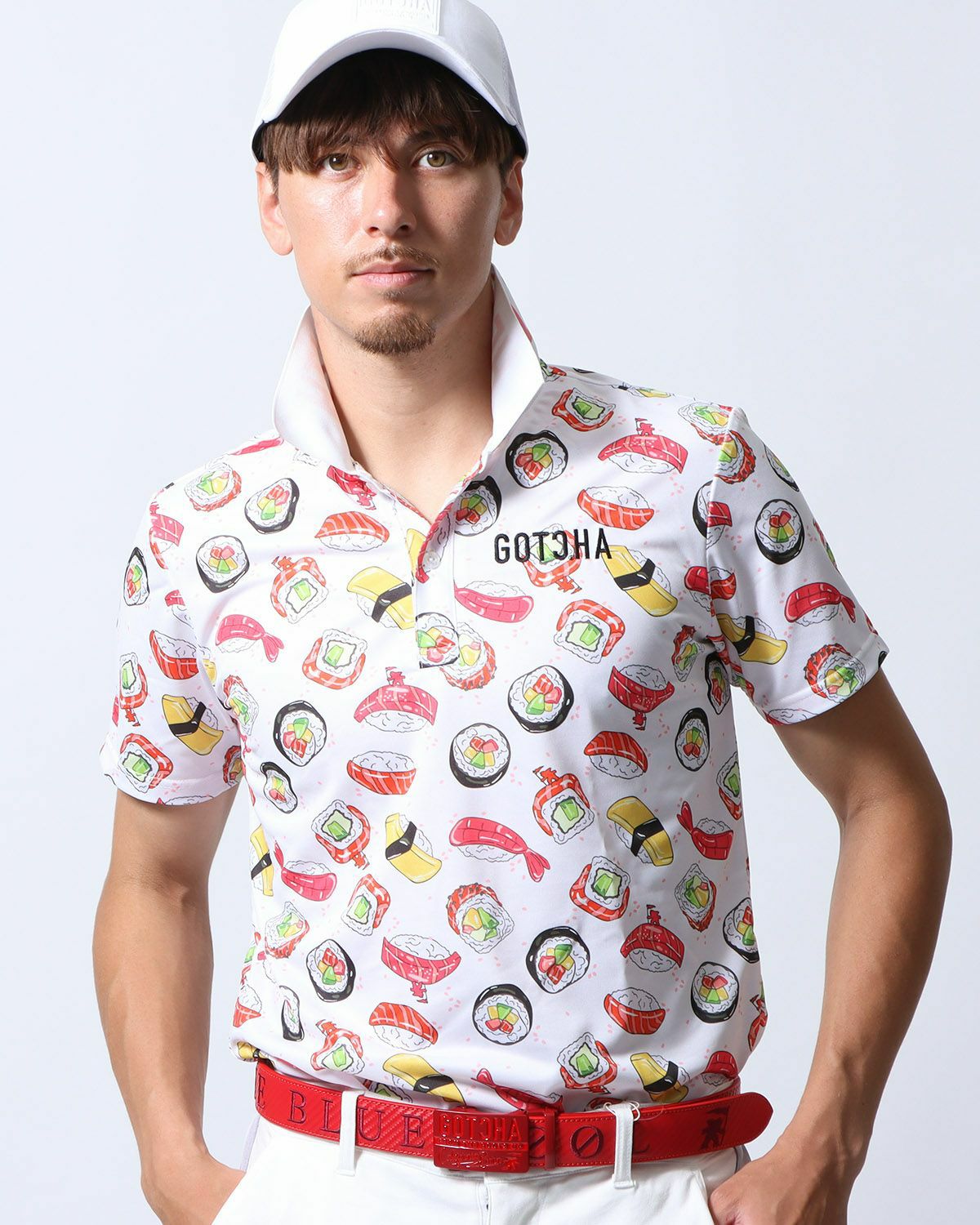 GOTCHA GOLF] ドライ UVカット 寿司 総柄 ポロシャツ | PEET ONLINE STORE