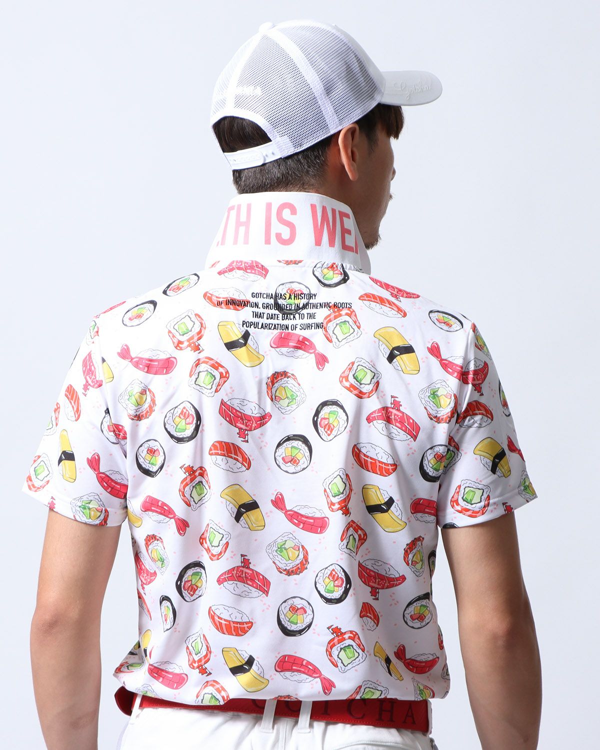 GOTCHA GOLF] ドライ UVカット 寿司 総柄 ポロシャツ | PEET ONLINE STORE