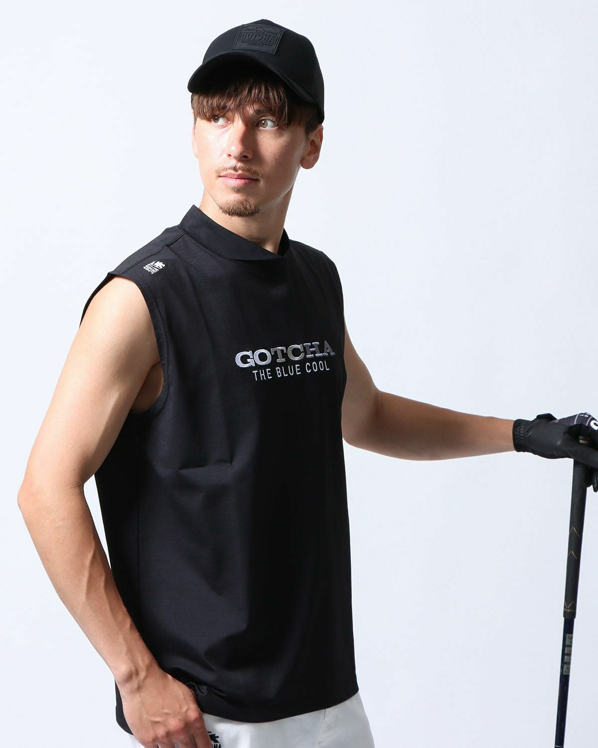 GOTCHA GOLF] ハイブリッド 多機能 グラデ ロゴ モックネック