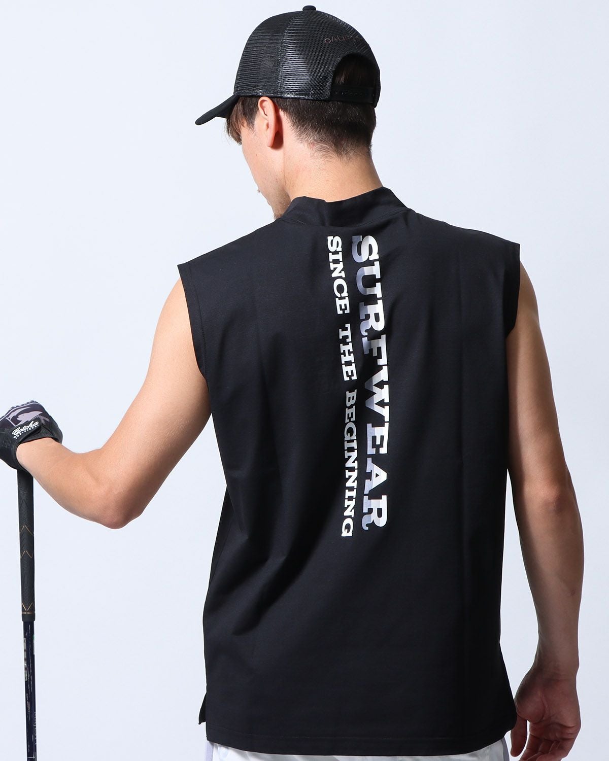 NO GOLF LIFE WITH GOOD SHOTモックネック NO GOLF LIFE WITH GOOD