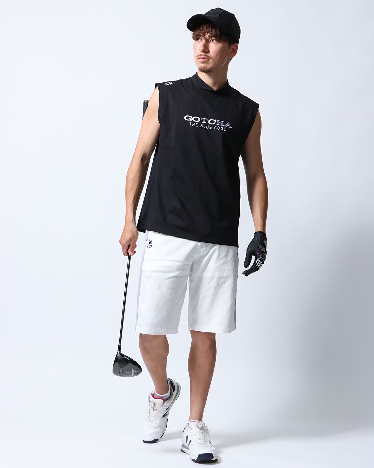 GOTCHA GOLF] ハイブリッド 多機能 グラデ ロゴ モックネック