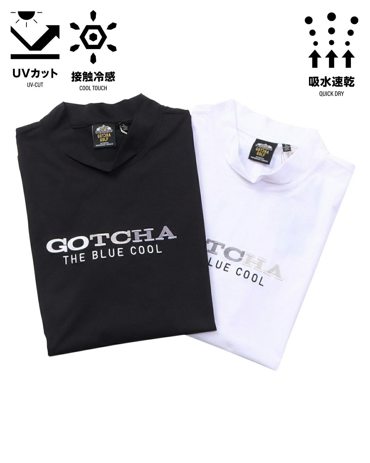 GOTCHA GOLF] ハイブリッド 多機能 グラデ ロゴ モックネック