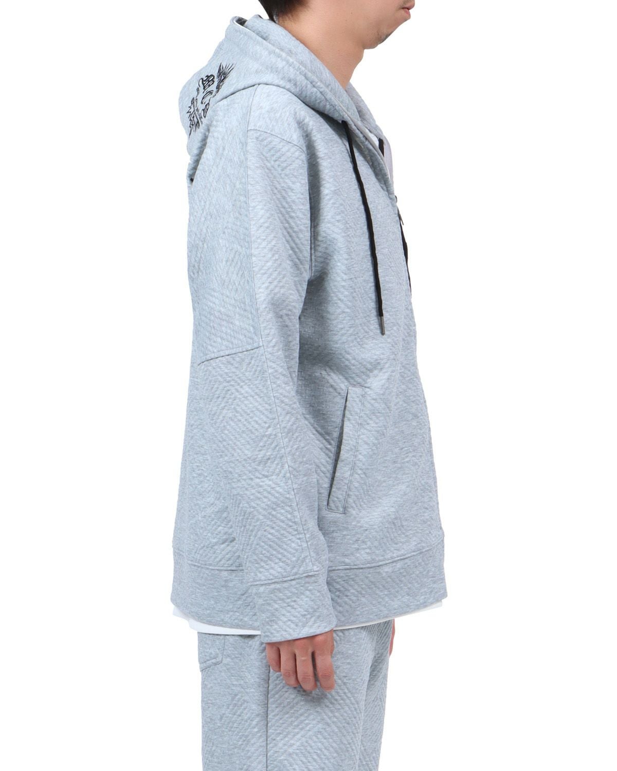 杢グレー：174cm62kg(Lサイズ着用)