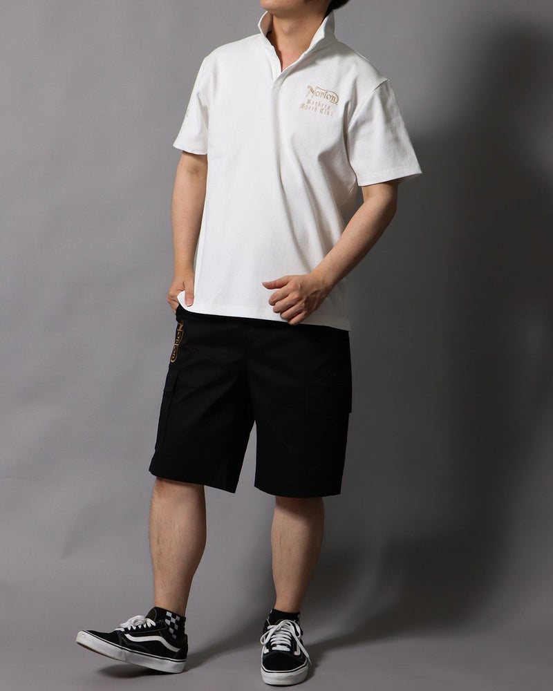 ホワイト：178cm/75kg(Lサイズ着用)