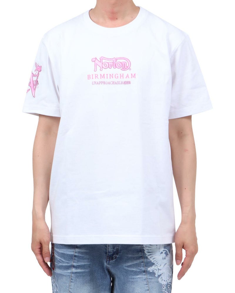 ホワイト：174cm62kg(Lサイズ着用)