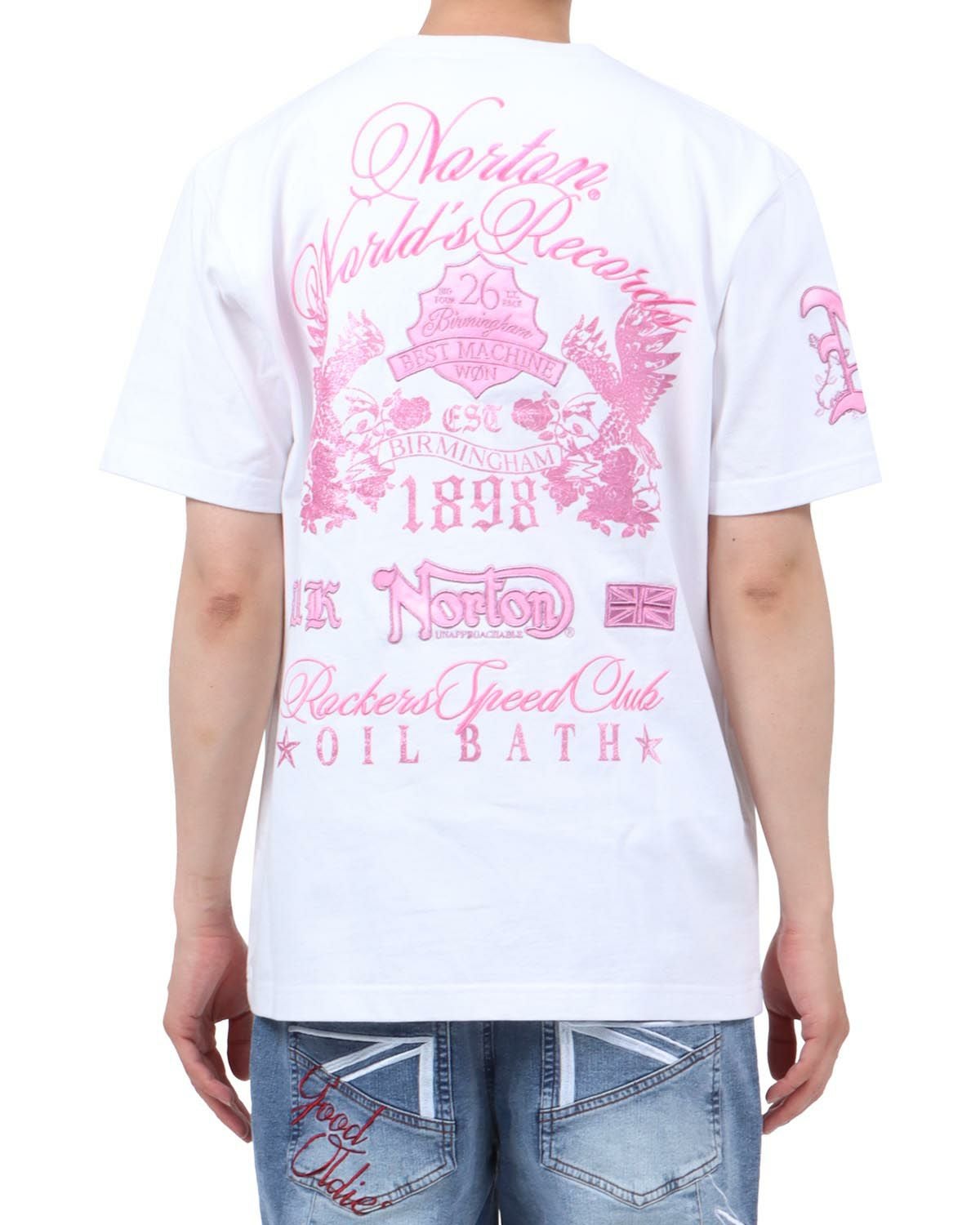 ホワイト：174cm62kg(Lサイズ着用)