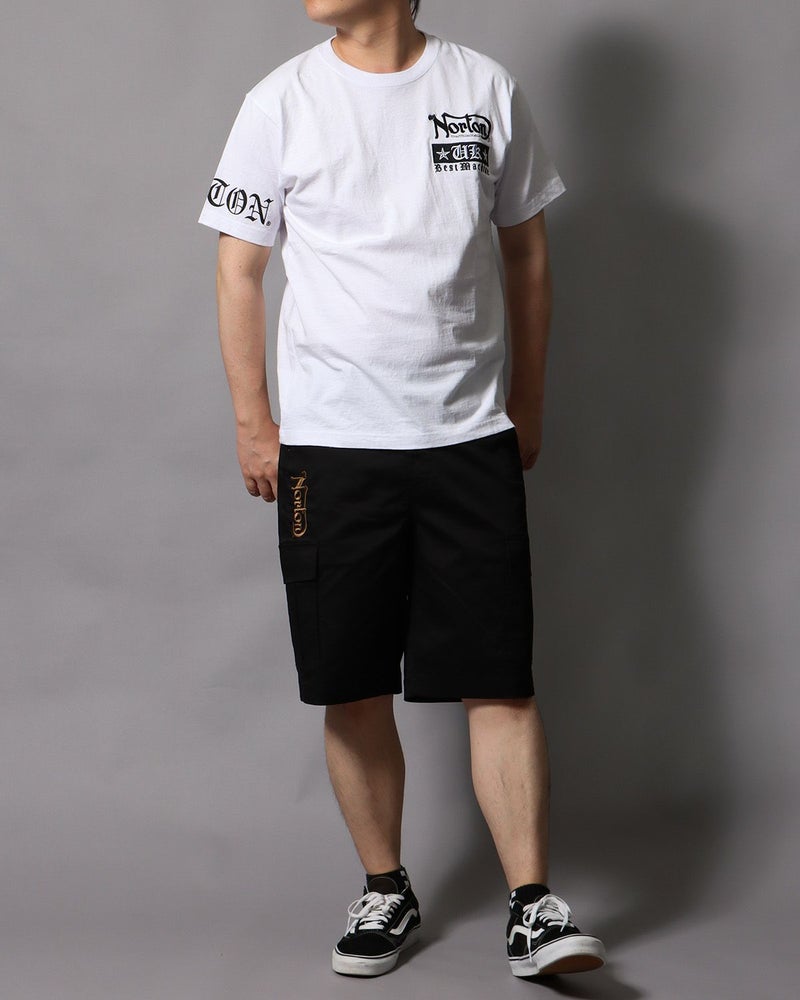 ホワイト：178cm/75kg(Lサイズ着用)