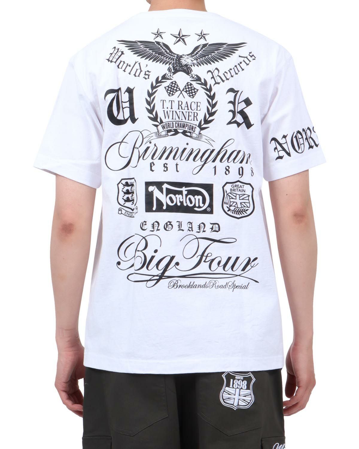 ホワイト：174cm62kg(Lサイズ着用)