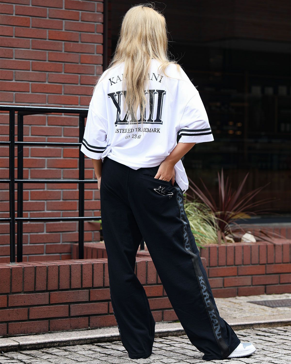 Karl Kani] SL 接触冷感 ビッグシルエット ユニフォーム Tシャツ