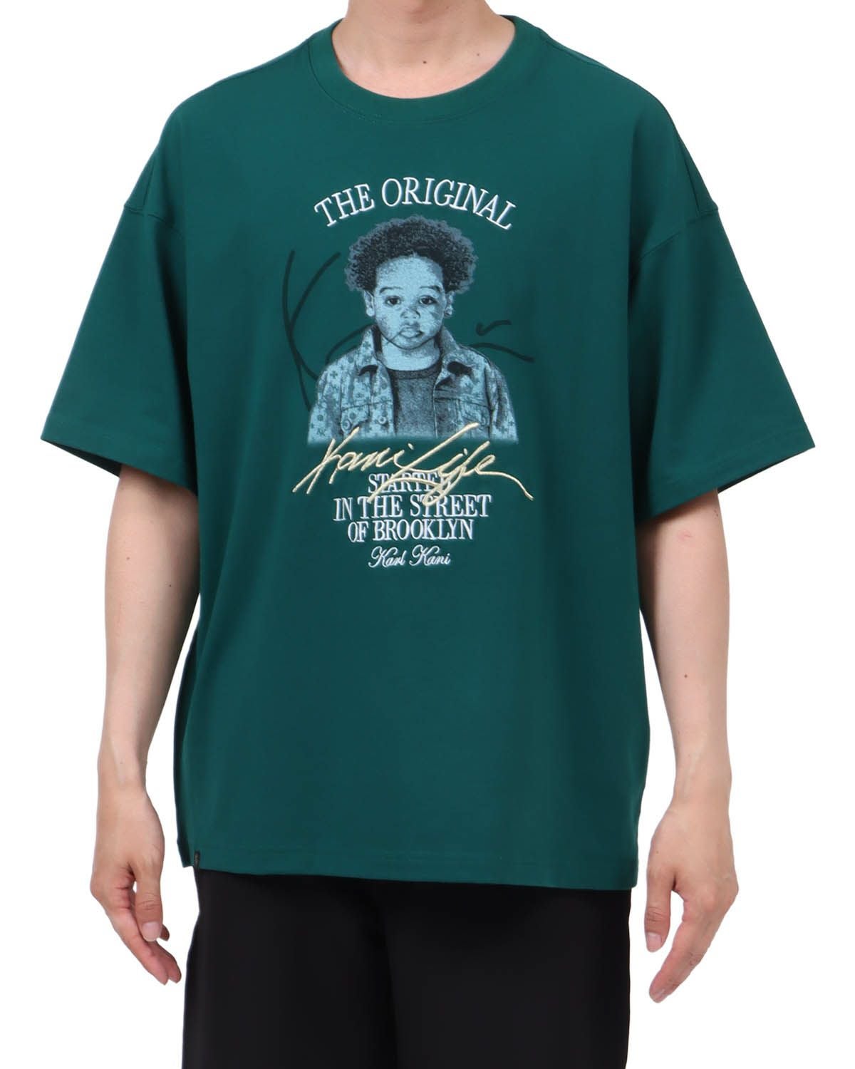 Karl Kani] 接触冷感 ビッグシルエット モノグラム ベイビー Tシャツ