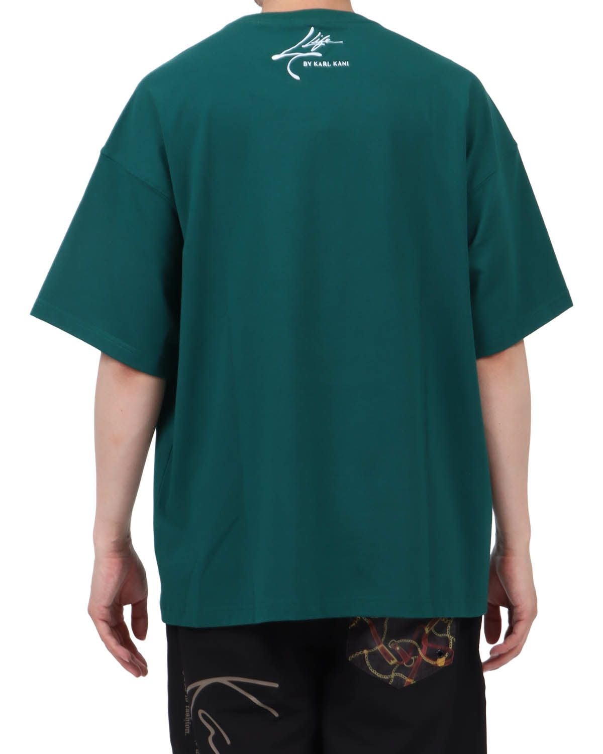 Karl Kani] 接触冷感 ビッグシルエット モノグラム ベイビー Tシャツ