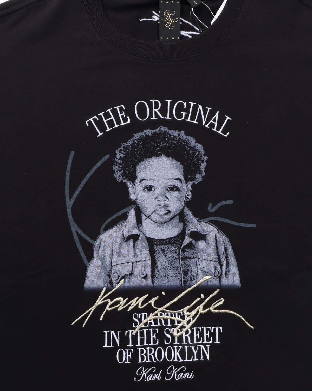 Karl Kani] 接触冷感 ビッグシルエット モノグラム ベイビー Tシャツ