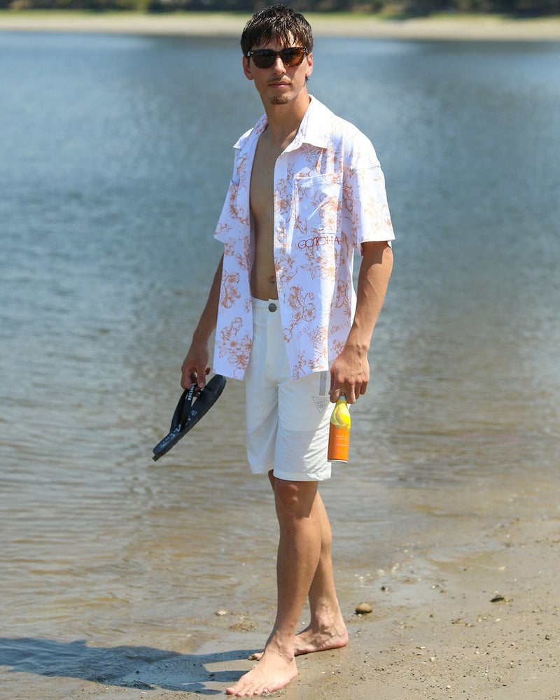 ホワイト：180cm/70kg(Lサイズ着用)